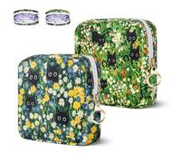 Likesing Lot de 2 sacs hygiéniques pour tampons - Mini sac menstruel pour les premières règles - Pour filles et femmes - Portable - Vert