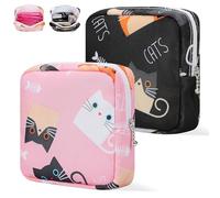 Likesing Rangement des Serviettes de Tampon, 2 pièces Mini Sac menstruel pour Les premières règles Filles Femmes, Serviettes hygiéniques Portables Sac de Rangement