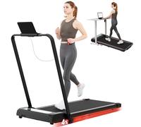 LIKESPORTING Tapis de Course, Tapis de Course Pliable, 1400W Inclinable avec Télécommande, Walking Pad pour Le Bureau et la Maison