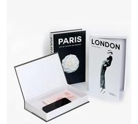 LIKEUDO Lot de 3 boîtes de rangement décoratives en forme de livre