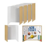 LIKEUDO Paquet de 4 Tableaux de présentation à Trois Volets Affiches de Tableau d'affichage de Projet Scolaire Pliables 40 Pouces x 28 Pouces Blanc (L)