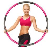 Likey Hula Hoop Cerceau Amovible de 6 à 8 pièces pour Fitness, entraînement, Bureau, abdominaux (Rose)