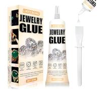 LIKFCBOND Colle Bijoux Extra Forte, Rhinestone Glue Transparente, Colle Bijoux Avec à Épileret Grattoir, pour le Collage de Divers Bijoux, Pierres Précieuses, DIY et Autres Matériaux, 120ml
