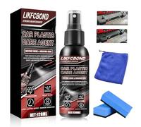 LIKFCBOND Nettoyage Plastiques Voitures, 120ML Nettoyant pour Plastiques Auto, Spray pour Plastiques Auto Destiné à la Remise à Neuf des Pièces en Plastique, Entretien Intensif et Protection Durable