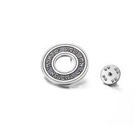 LIKGREAT Broche Shema Yisrael Épingle de Revers Prière Hébraïque Juive en Acier Inoxydable Bijou Protection Religieux Foi Juive Israël (Argent)