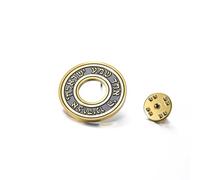 LIKGREAT Broche Shema Yisrael Épingle de Revers Prière Hébraïque Juive en Acier Inoxydable Bijou Protection Religieux Foi Juive Israël (Or)
