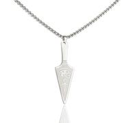 LIKGREAT Collier Nœud Trinité Celtique Collier Nœud Celtique Pendentif Croissant de Lune Ancienne Irlandaise Triangle Celtique Amulette de Protection en Acier Inoxydable pour Hommes et Femmes