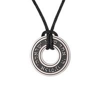 LIKGREAT Collier Shema Yisrael Collier Prière Hébraïque Juive en Acier Inoxydable Bijou Religieux Foi Juive Israël (Argent)