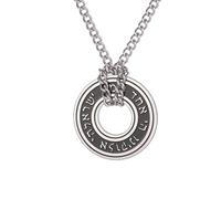 LIKGREAT Collier Shema Yisrael Collier Prière Hébraïque Juive en Acier Inoxydable Bijou Religieux Foi Juive Israël (Argent 2)