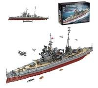 LIKLIKLINK Kit de Construction de Cuirassé Militaire Queen Elizabeth, Kits de Modélisme de Bateaux Militaire, Modèle Jouet de Construction Bateaux, Cadeau pour Adultes et Adolescents(2277 Pièces)