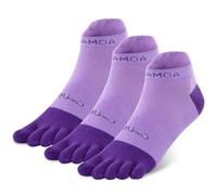 likloks Chaussettes à Cinq Doigts pour Hommes et Femmes - Chaussettes Athlétiques Séparation des Doigts pour Course à la Cheville, Violet (3 Paires) - Petites