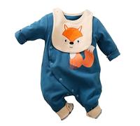 LIKPOJA Ensemble de vêtements pour nouveau-né unisexe pour bébé - Combinaison d'été à manches longues - Barboteuse pour bébé garçon et fille, Renard A, 6-9 mois