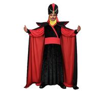 LIKUNGOU Adulte Jafar Cosplay Costume Vilain Arabe Tunique Robe Cape Turban Accessoires pour Hommes Halloween Carnaval Party Déguisement Outfit (XXXL)