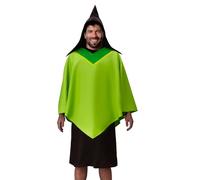 LIKUNGOU Costume de Cosplay Anime Pacha pour Hommes - Déguisement d'Halloween avec Tunique Verte, Jupe et Chapeau, Tenue de Jeu de Rôle pour Convention (L)