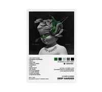 Lil Baby Gunna Poster sur toile avec couverture d'album Drip Harder pour décoration de chambre à coucher, bureau, chambre, cadeau sans cadre, 20 x 30 cm