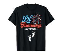 Lil' Firecracker On The Way Cadeaux de grossesse du 4 juillet T-Shirt