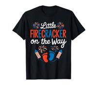 Lil' Firecracker On The Way Cadeaux de grossesse du 4 juillet T-Shirt