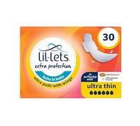 Lil-Lets Extra Protection Ultra Pads X 30 (3 packs x 10 coussins) avec ailettes pour les périodes d'écoulement extrêmement intenses et la périménopause