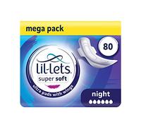 Lil-Lets Lot de 8 paquets de 10 coussinets ultra doux avec ailettes