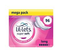 Lil-Lets Lot de 8 paquets de 12 serviettes hygiéniques ultra douces avec ailettes