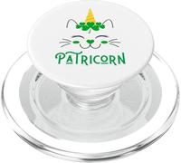Lil Miss Irish Caticorn Vert St Patrick Chat Licorne PopSockets PopGrip pour MagSafe