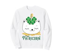 Lil Miss Irish Caticorn Vert St Patrick Chat Licorne Sweatshirt