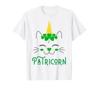 Lil Miss Irish Caticorn Vert St Patrick Chat Licorne T-Shirt