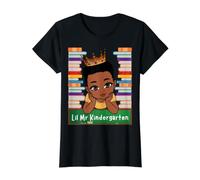 Lil Mr Kindergarten Prince Black Boy School Mélanine pour Tout-Petits T-Shirt Graphique avec Valeur