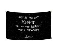 Lil Tapisserie Peep Flag 0,9 x 1,5 m - Tapisserie murale amusante pour chambre, garage, grotte pour homme, décoration extérieure/intérieure