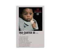 Lil Wayne Tha Carter III Poster imperméable pour la maison, résistant à l'humidité, facile à installer et à la décoloration, style sans cadre, 30 x 45 cm
