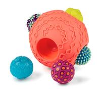 Li'l Woodzeez B. Toys - Ballyhoo - 6 balles sensorielles - 1 Grosse Boule et 5 Petites Boules - Jouet pour bébé texturé et coloré - Jouet de développement pour bébés - 6 Mois et +