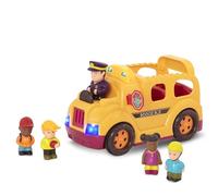 Li'l Woodzeez B. Toys - Boogie Bus - Bus Scolaire Jaune interactif - Lumières et Sons - Autobus Scolaire pour Tout-Petits et Enfants - Conducteur et passagers - 18 Mois et +