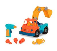 Wonder Wheels by Battat - Camion Grue à emporter - Camion Grue Jouet avec perceuse pour Enfants à partir de 3 Ans (31 pièces), Taille M