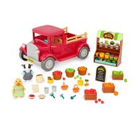 Li’l Woodzeez - Lil Woodzeez - Toy Pickup Truck - Farmer Stand Playset - Animal Figurines Included - Kids 3 Years + - Farmer's Market Truck - Deluxe