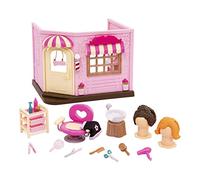 Li'l Woodzeez - Coffret de jeu Baabaa Spa & Salon de coiffure - Deluxe - Jeu de figurines d'animaux - Salon de coiffure Toy - Livre d'histoires inclus - 3 ans et +