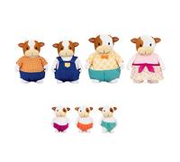 Li'l Woodzeez Cow Large Family Set with Grandparents FitzMoo Famille de Vache-Jeu de 7 Pièces avec Figurines Miniature-Jouets Animaux et Accessoires pour Enfants à partir de 3 ans, WZ6579Z