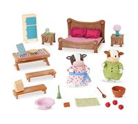 Li’l Woodzeez Lil Woodzeez - Dollhouse Furniture Toy Kitchen Playset - Animal Figurines - Kids 3 Years + - Master Bedroom & Dining Set-Deluxe, WZ6824Z