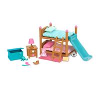 Li'l Woodzeez - Ensemble de Chambre à Coucher à Lits superposés - Meubles Jouets - Meubles pour poupées - Accessoires pour Maisons de Jeu - Jeu pour Enfants - 3 Ans et +