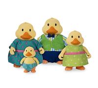 Li'l Woodzeez - Famille Canard Quickquack - Comprend 5 Pièces : 4 Figurines Animales Miniatures et un Livre (Conte "Round-the-Pond Boat Tours" en anglais) - Dès 3 ans