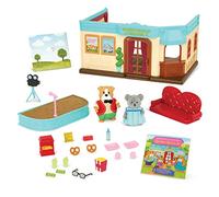 Li'l Woodzeez - Jeu de Figurines d'animaux - Cinéma de Jouets - Cinéma avec mobilier - Livre d'histoires Inclus - 3 Ans et +