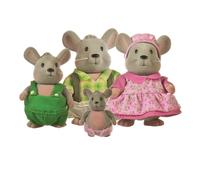 Li'l Woodzeez - La famille souris - 4 personnages en forme d'animaux mous Jouets dès 3 ans