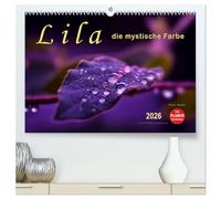 Lila - die mystische Farbe (hochwertiger Premium Wandkalender 2026 DIN A2 quer), Kunstdruck in Hochglanz: Die Farbe Lila, mystisch und unergründlich, Verbindung zwischen warmen Rot und kalten Blau.