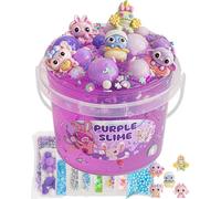 Lila Slime Set für Kinder, Schleim Bucket with Slime Clay, 10 Packungen mit Zubehör, Slime Partygeschenke für Mädchen & Jungen, Sensorisches Spielzeug, Ostern Halloween Weihnachts Geschenke