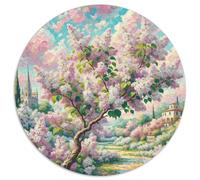 Lilac 1000 Pièces Puzzles Classiques Jouets Éducatifs Jeu D'Intelligence Plante Puzzle Circulaire Puzzle Difficile Impossible pour Adultes Et Enfants 1000pcs (67.5x67.5cm)