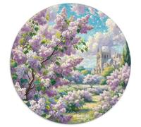 Lilac 1000 Pièces Puzzles Classiques Jouets Éducatifs Jeu D'Intelligence Plante Puzzle Ronds Puzzle De Qualité Supérieure pour Enfants Cadeau 1000pcs (67.5x67.5cm)