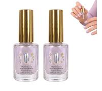 Lilac Glossy Mirror Nail Strengthener, Vernis Durcisseur à Ongles Extra Fort Durcisseur avec Couleur Violet, Durcisseur Ongle, Vernis Séchage Rapide, Renforce les Ongles Fragiles, Sans Lampe UV，2pc