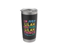 Lilah Here Doing Lilah Things Funny Lilah Name Gobelet isotherme en acier inoxydable double paroi