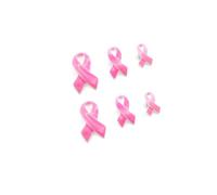 Lilalemon Lot de 6 pin's en ruban rose pour sensibilisation au cancer du sein, 3 tailles, pour événements caritatifs publics et sociaux