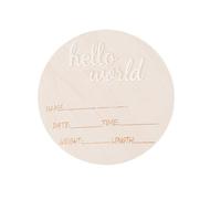 LilaLemon Panneau en bois « Welcome Baby » pour annonce de bébé, plaque de nom Hello World pour la maison, l'hôpital, la crèche, accessoire de nouveau-né