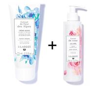 Lilaroze Paris - Crème Mains Extrait de Fleur Des Alpes Nourrit et Protège + Lait Corps Extrait de Rose Hydrate et Apaise beurre de karité